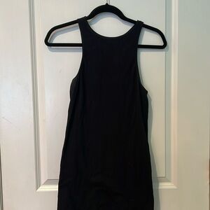 Black Ribbed Bodycon Dress